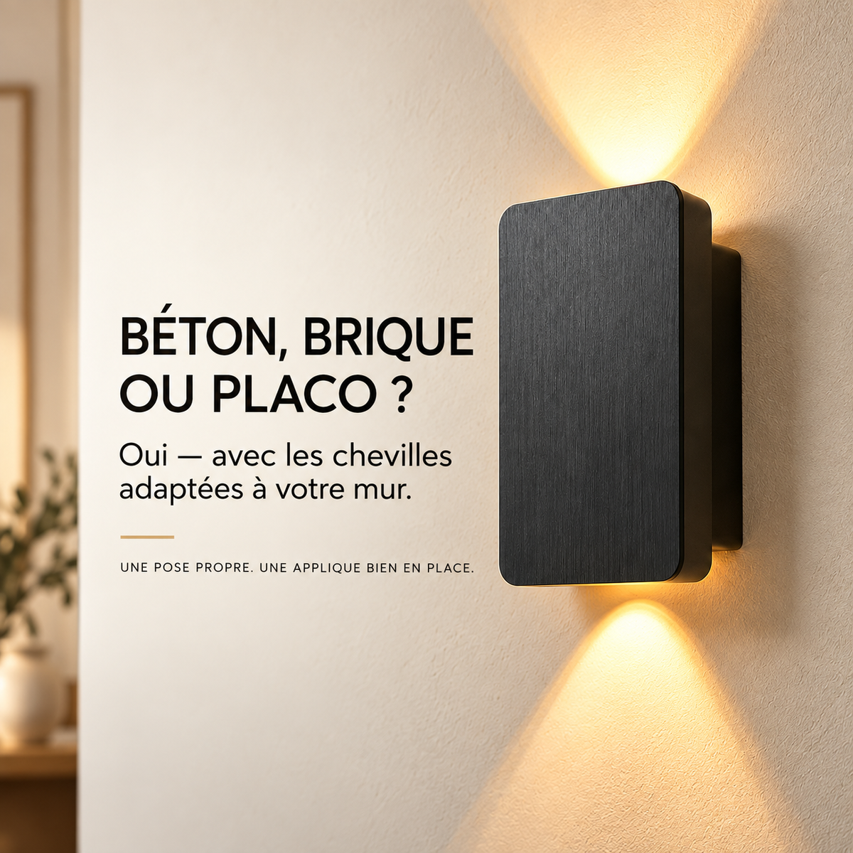 Applique murale double | Quadra Halo