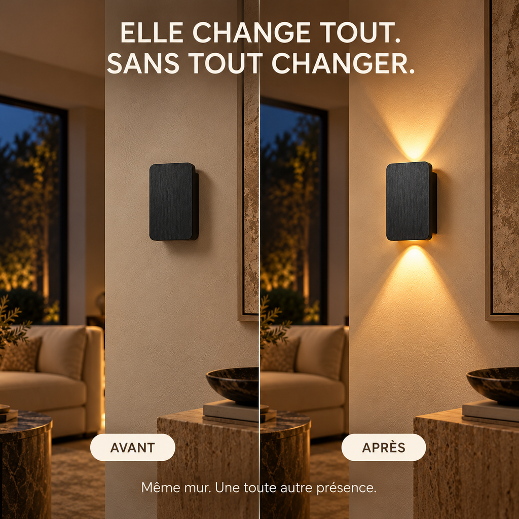 Applique murale double | Quadra Halo