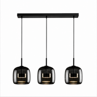 3-Light Smoked Glass Pendant Light – Kagu