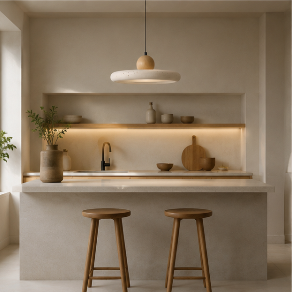 Suspension Luminaire Travertin Beige – Dune