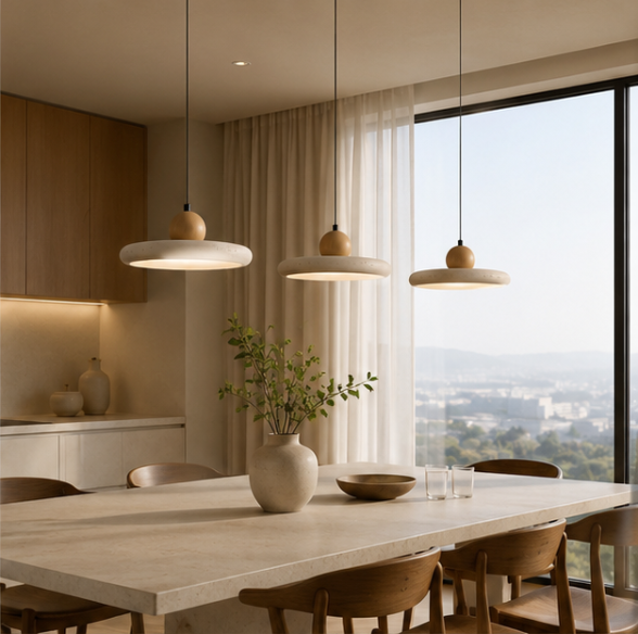 Suspension Luminaire Travertin Beige – Dune