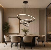 Black LED Ring Pendant Light – Orion