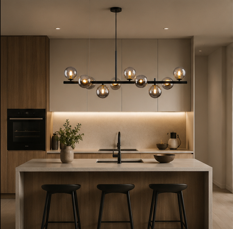 Suspension Luminaire LED Globes en Verre – Nova