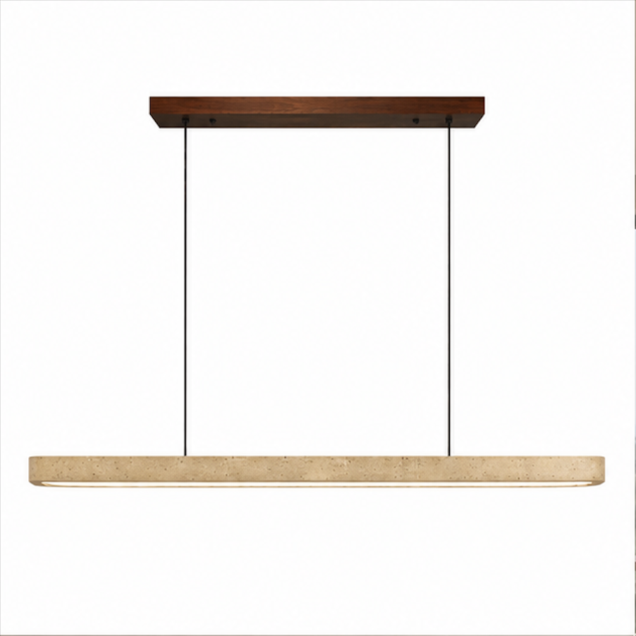 Suspension Luminaire Linéaire en Pierre Naturelle – Linea