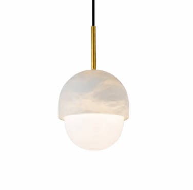 Suspension Luminaire Marbre et Cuivre – Maris