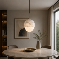 Marble and Copper Pendant Light – Maris