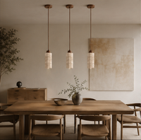 Natural Stone & Wood Pendant Light – Seki