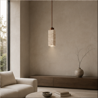 Natural Stone & Wood Pendant Light – Seki