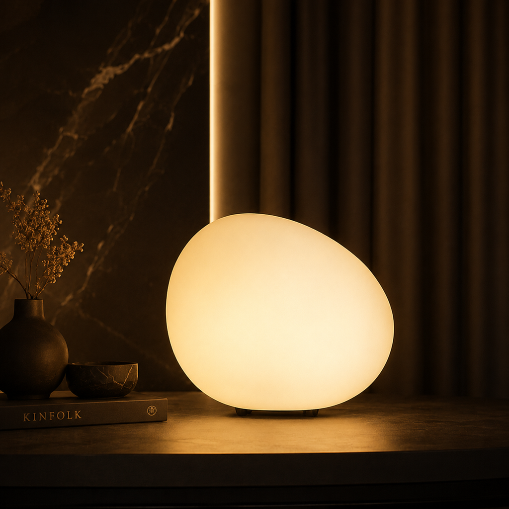 Lampe galet organique | Galet Lumina