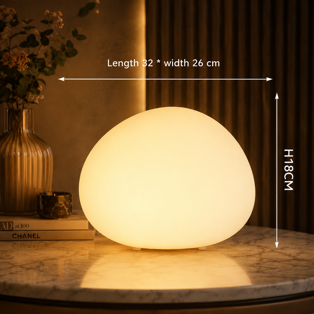 Lampe galet organique | Galet Lumina