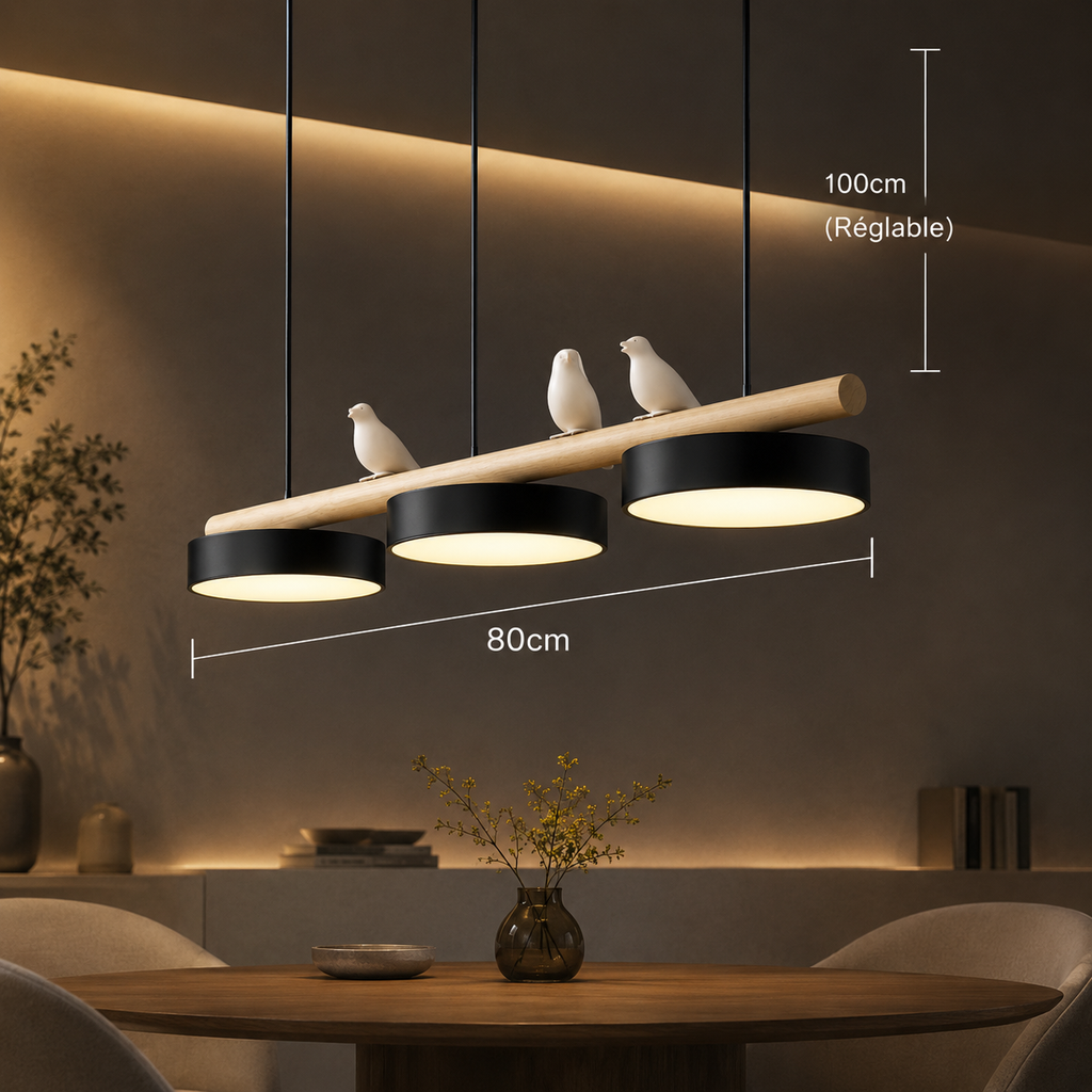 Suspension lumineuse oiseaux | Volis