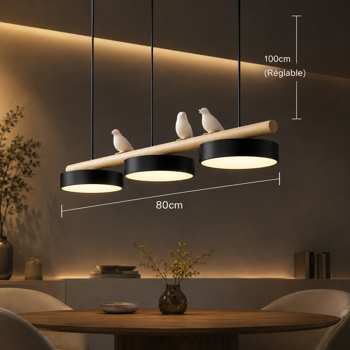 Suspension lumineuse oiseaux | Volis