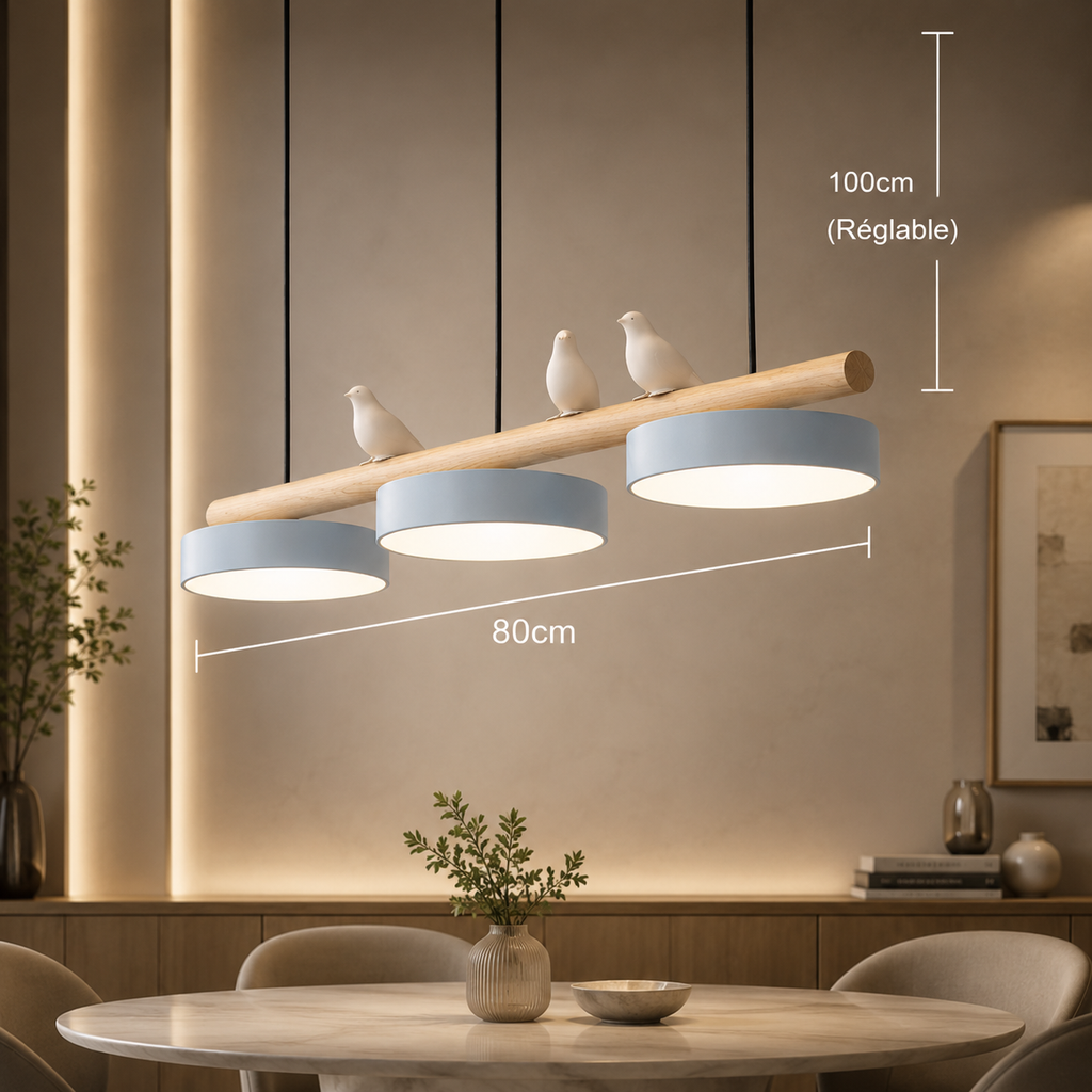 Suspension lumineuse oiseaux | Volis