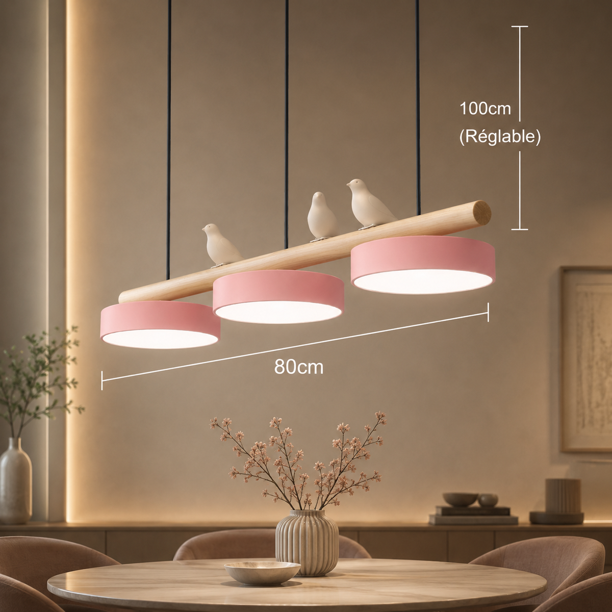 Suspension lumineuse oiseaux | Volis