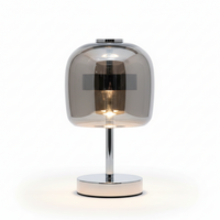 Lampe à poser verre fumé chromé – Capsule