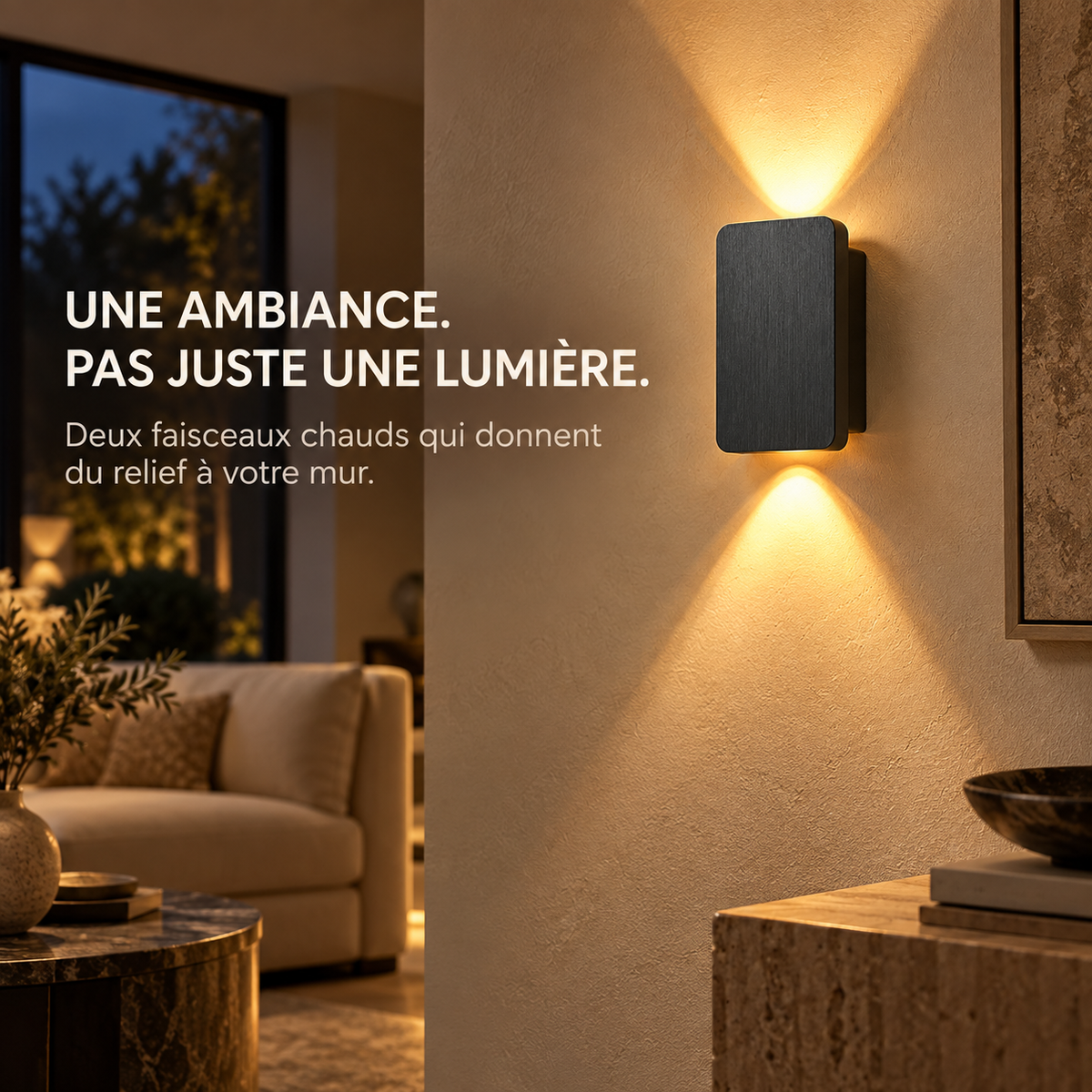 Applique murale double | Quadra Halo