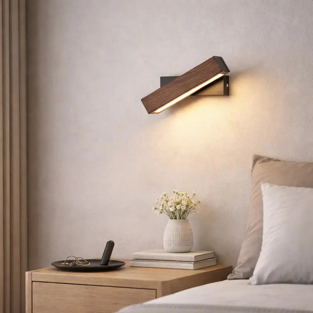 Applique murale bois | Lumière Noyer