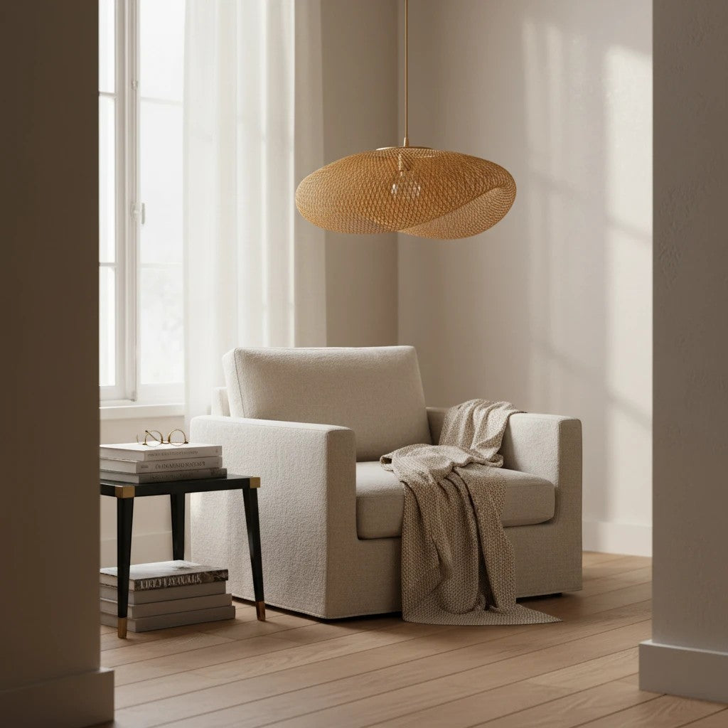 Suspension rotin tressé | Lumoia