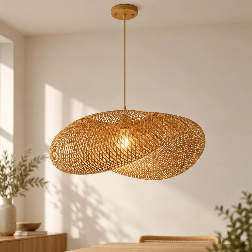 Suspension rotin tressé | Lumoia