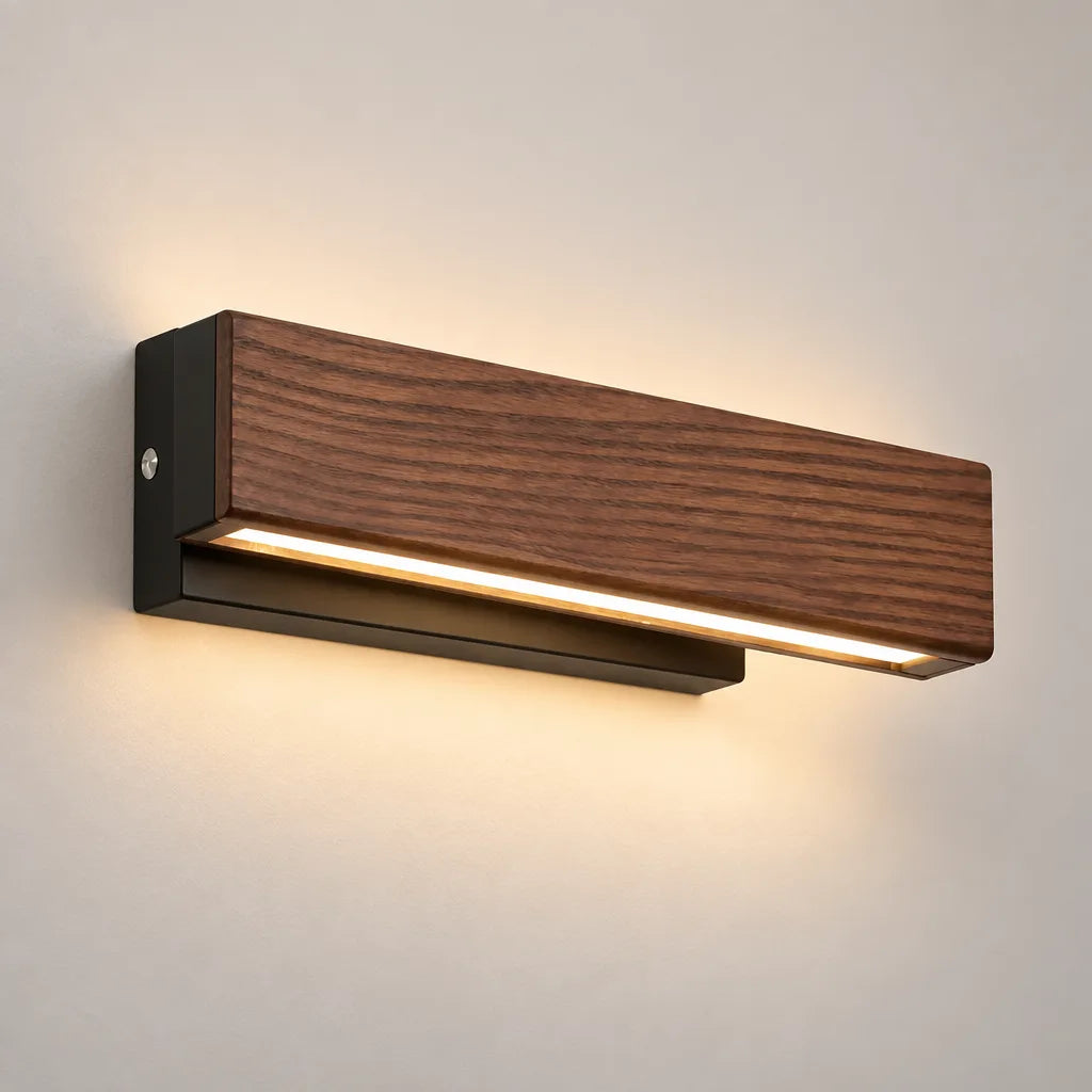 Applique murale bois | Lumière Noyer