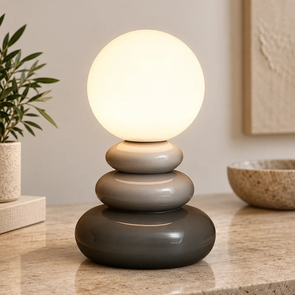 Lampe galet céramique | Pila Nova