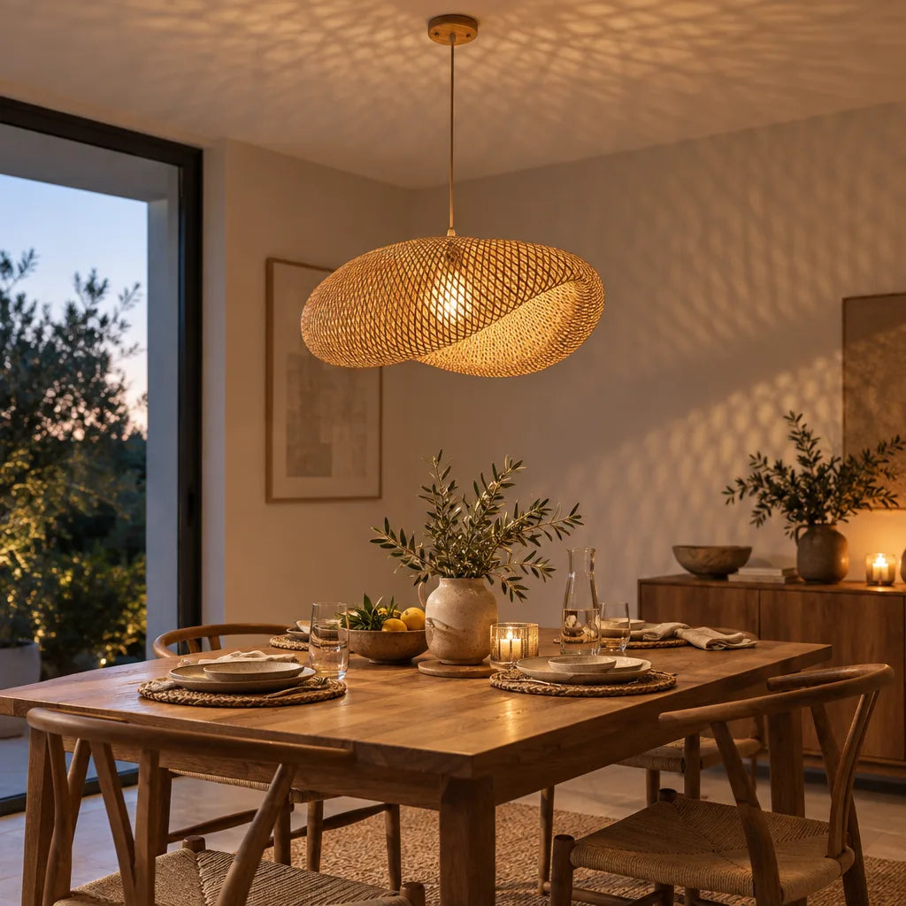 Suspension rotin tressé | Lumoia