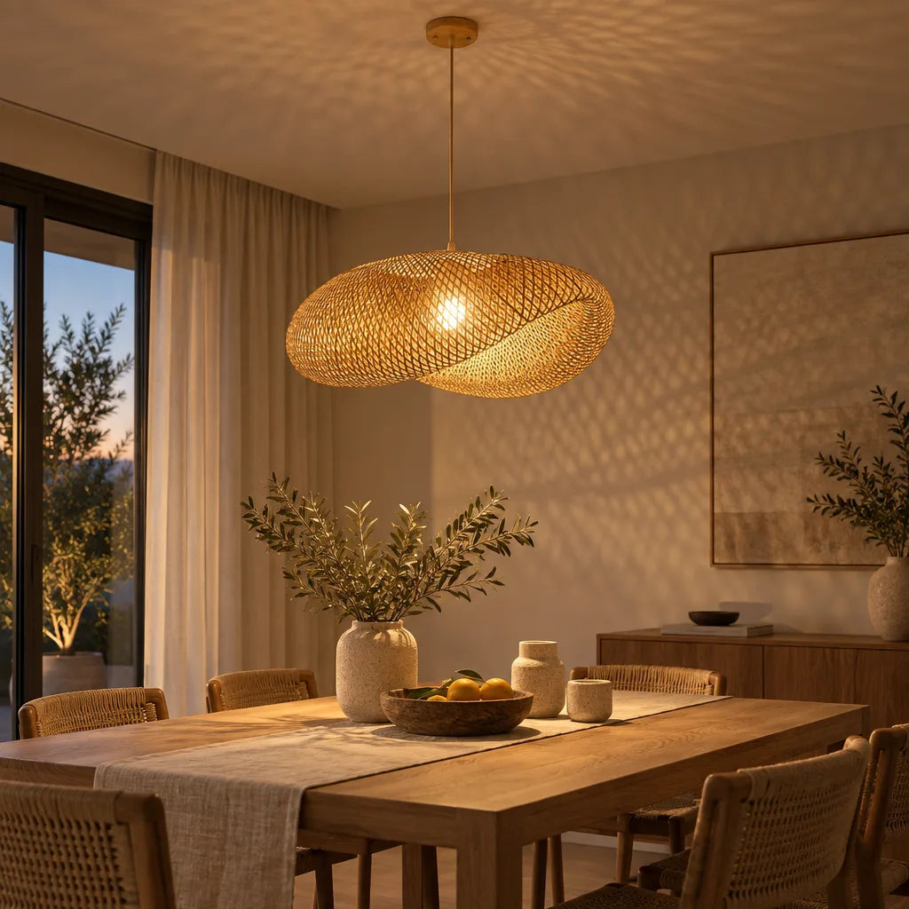Suspension rotin tressé | Lumoia