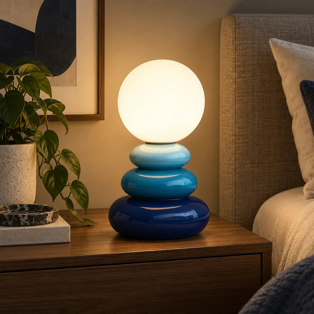 Lampe galet céramique | Pila Nova