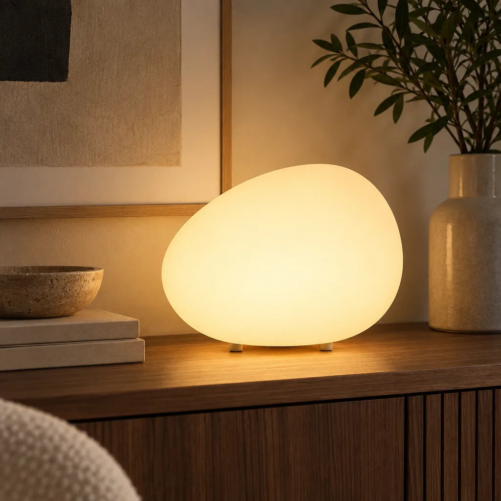 Lampe galet organique | Galet Lumina