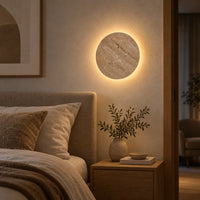 Applique murale disque | Travertin Halo