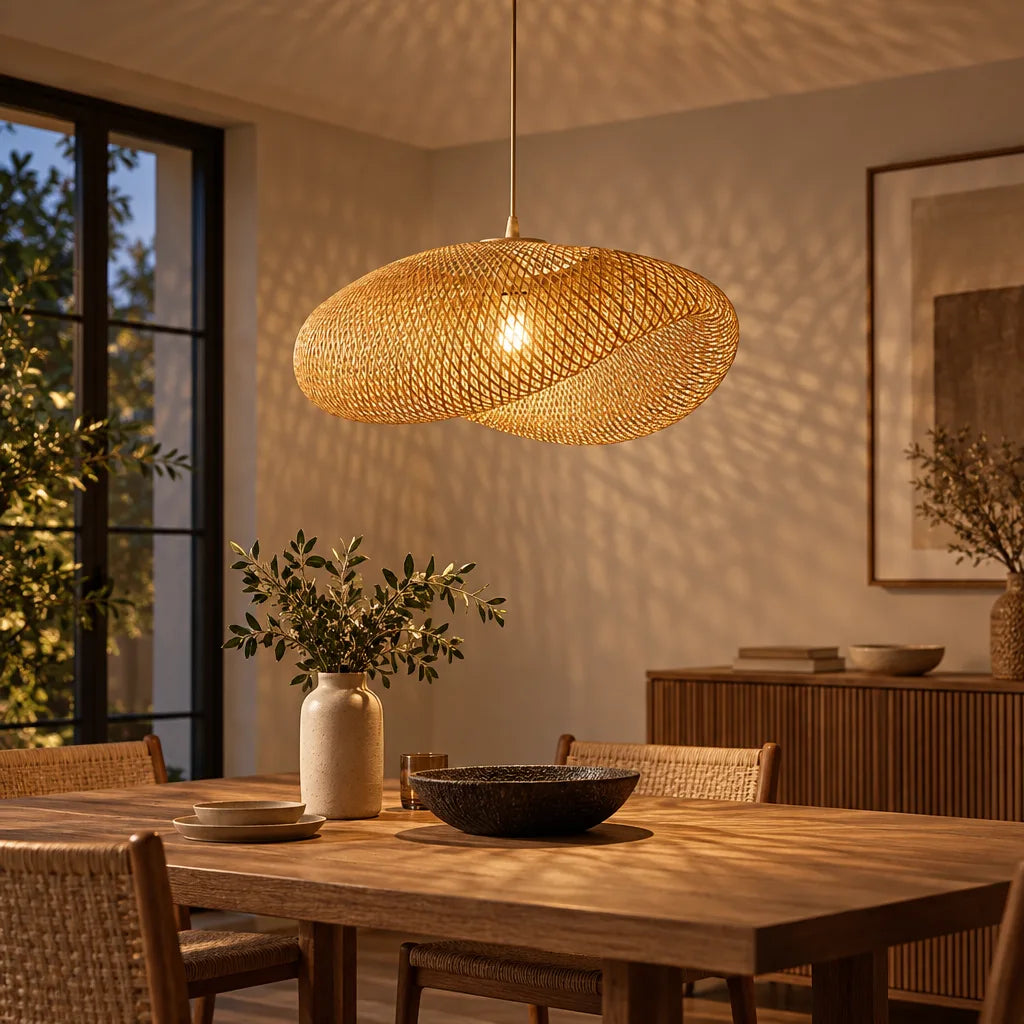 Suspension rotin tressé | Lumoia