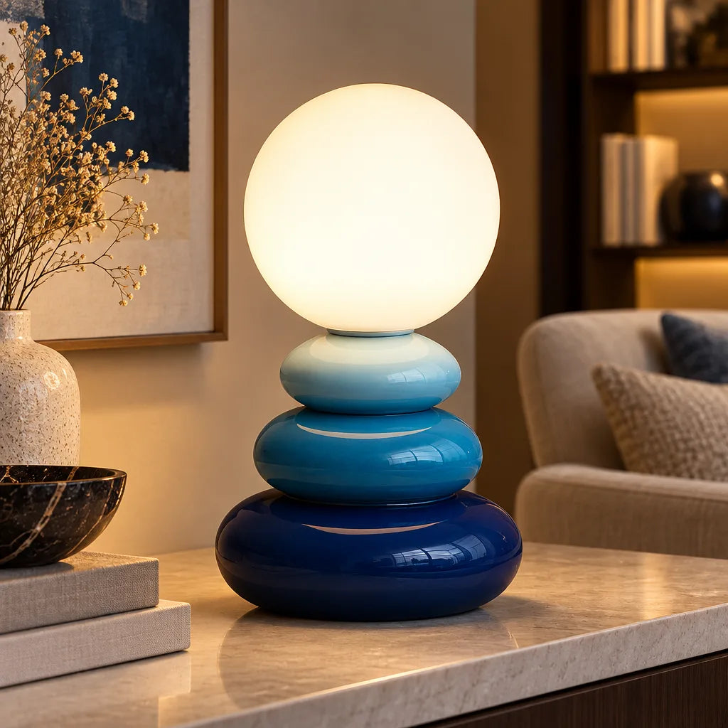 Lampe galet céramique | Pila Nova