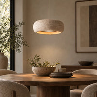 Suspension luminaire travertin | Petra Aura