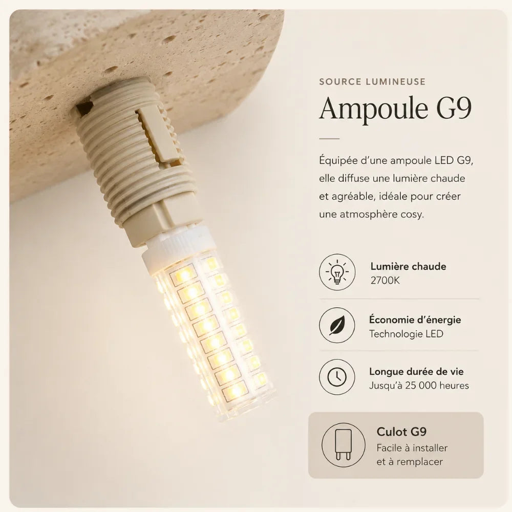 Applique murale travertin | Ambrelle