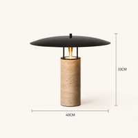 Lampe travertin disque | Rochelia